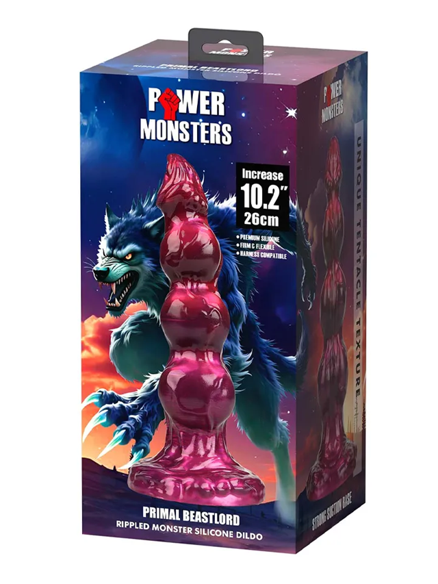 Primal Beastlord Rippled Monster Silicone Dildo 26 cm