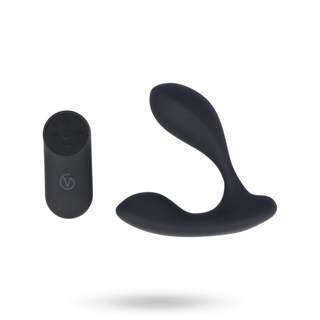 Prostatic Vibrator With Remote Black