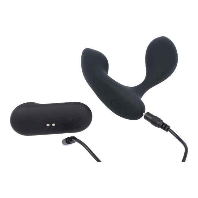 Prostatic Vibrator With Remote Black