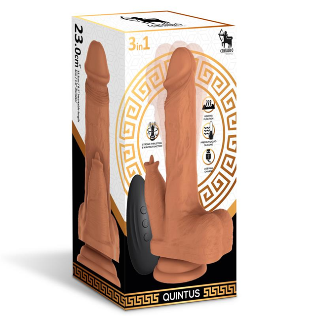 Quintus Thrusting, Waving & Vibration Dildo 23 cm