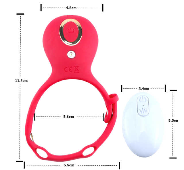 RC Rose Vibrating Cock Ring