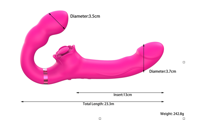 RC Vibrating & Tapping Strapless Strapon