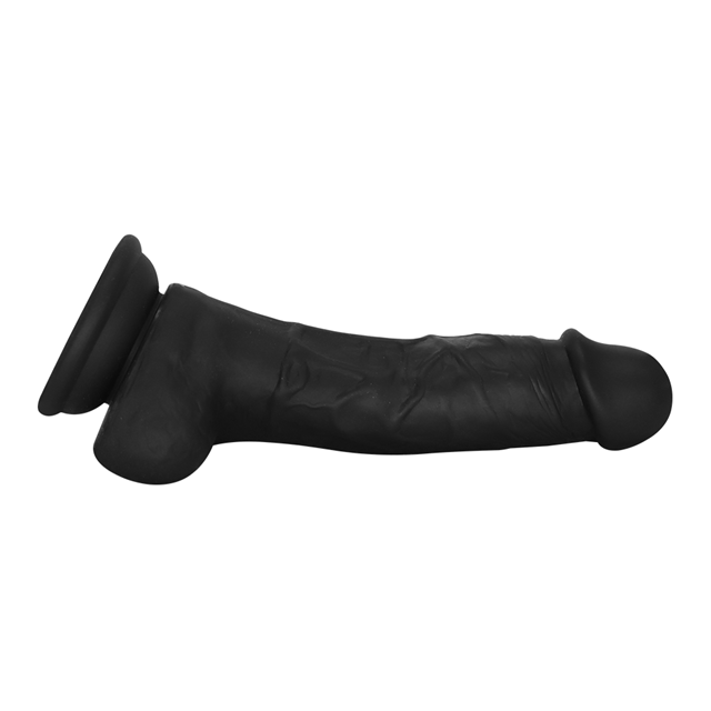 Realistic Dildo with Suction Cup and Balls 18 cm Black