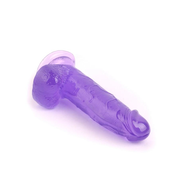 Realistic Penis Crystal Jellies Purple 20 cm