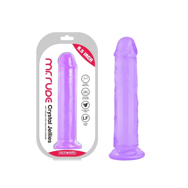 Realistic Penis Crystal Jellies Purple 21,6 cm