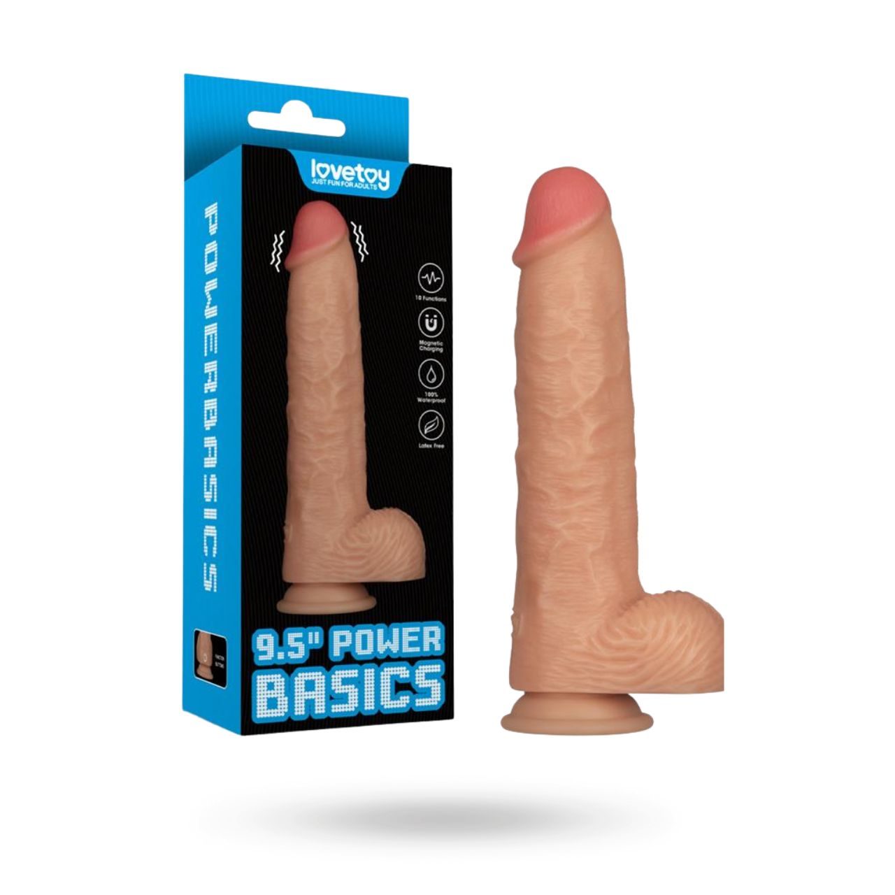 Realistic Vibrating Power Cock 23,6 cm