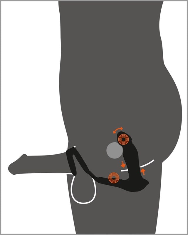 RC Vibrating Prostate Plug with Nodding Function