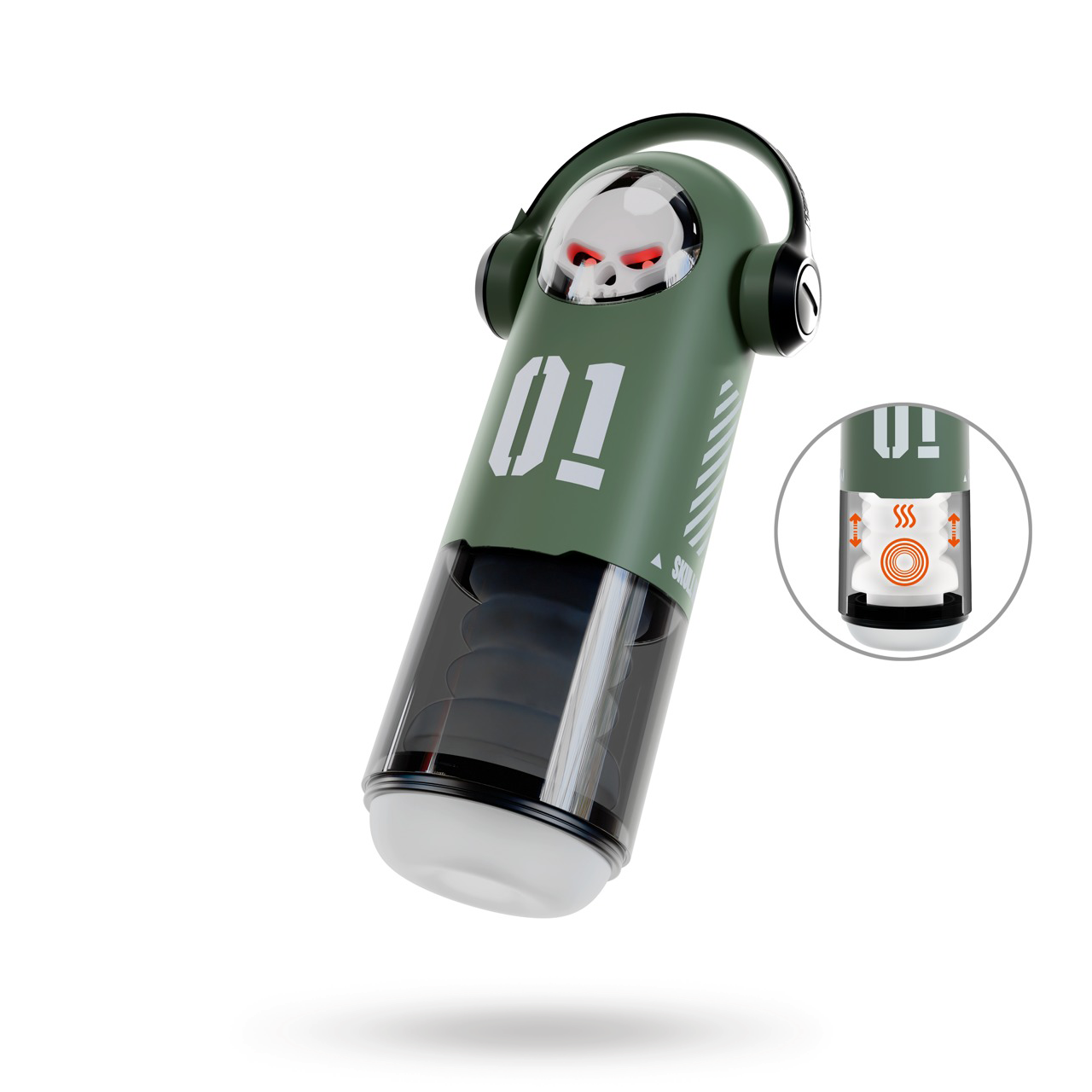 SKULL Masturbator with 3 Functions | SEXLEKSAKER - MEST FÖR HONOM - Lösvaginor / Masturbator | Intimast