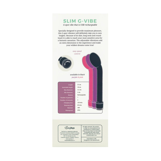 Rechargeable G-spot Vibrator Pink