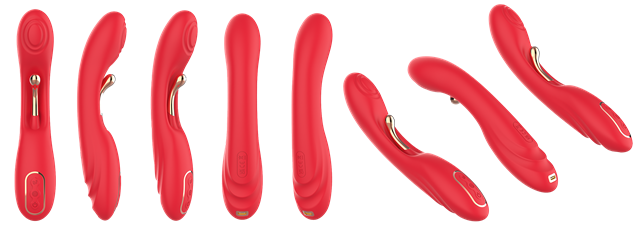 Luxury Red & Gold Flapping Vibrator