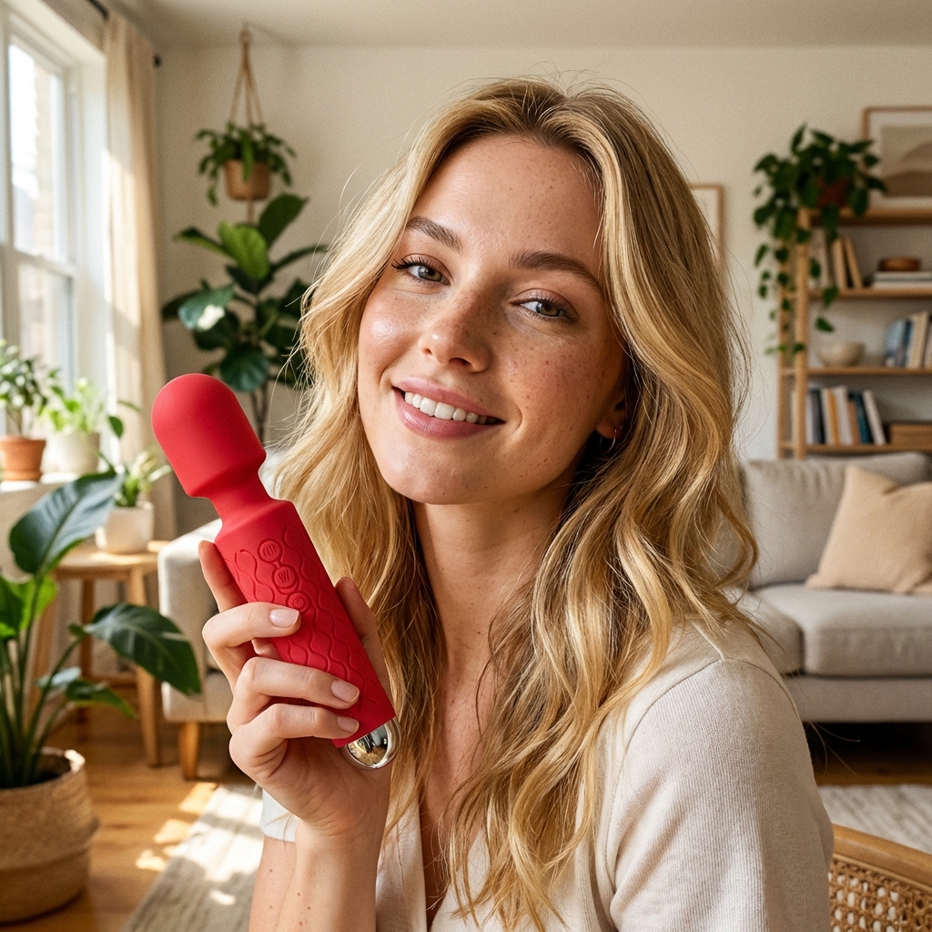 Red Massager Wand - 20 vibrations