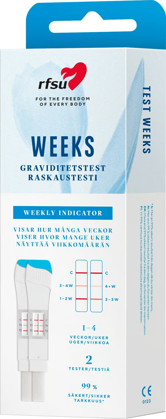 RFSU Weeks – Graviditetstest med veckoindikator 2 st