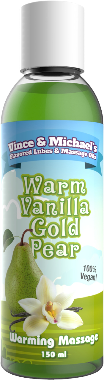 Warm Vanilla Gold Pear - Smaksatt massageolja