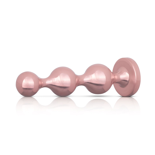 Rosy Gold Metal Butt Plug 3-pcs Set