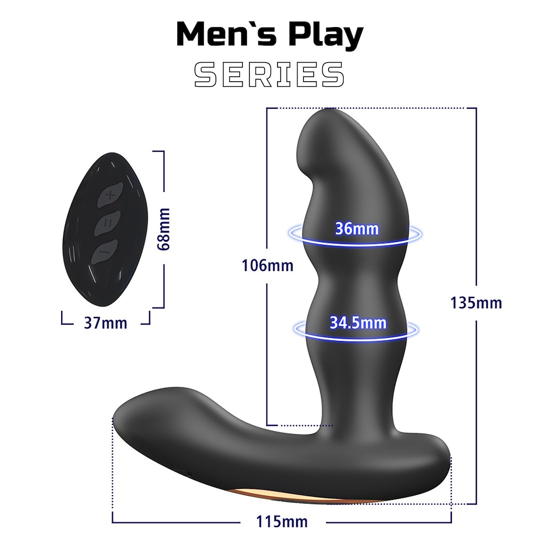 Rotating Prostate Massager With Remote Control