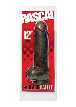 Black Balled 12" Massive Dildo