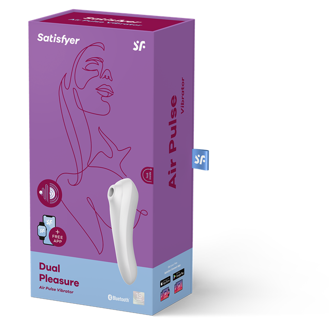 Dual Pleasure Air Pulse Vibrator - White