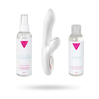 Kit Med Satisfyer Pro G-spot Rabbit, Vattenbaserat Glidmedel & Toy Cleaner 2x150 Ml