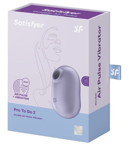 Satisfyer Pro To Go 2 Lufttrycksvibrator - Lila