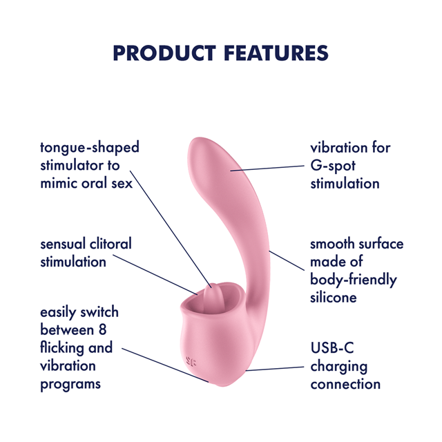 Satisfyer Tongue Genius Clitoral & G-Spot Stimulator