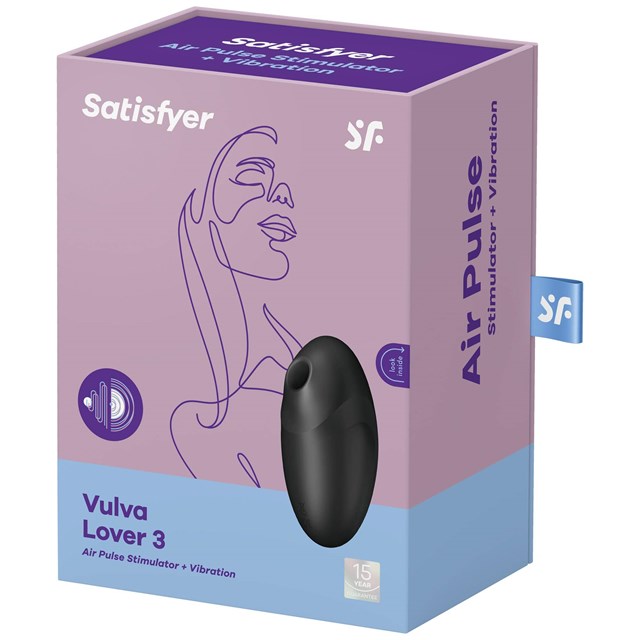 VULVA LOVER 3 LUFTTRYCKSVIBRATOR SVART