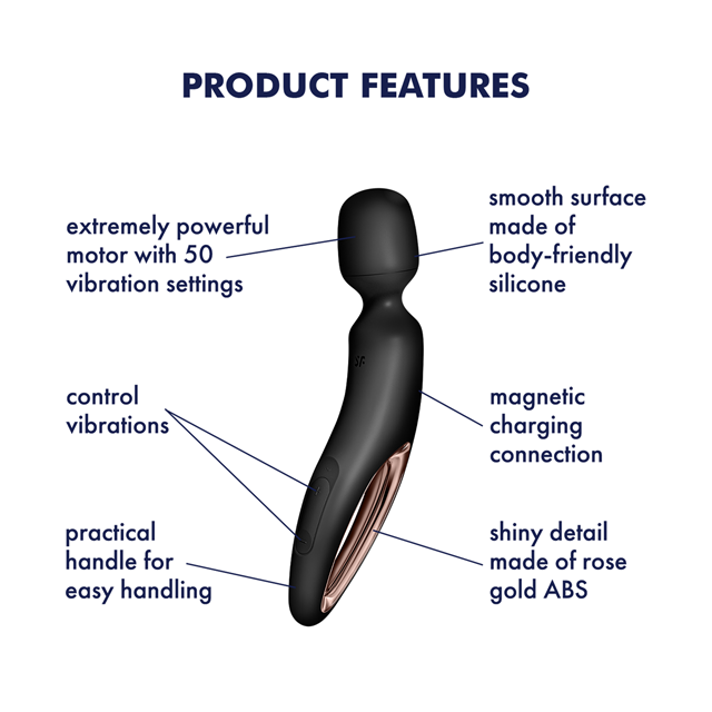 Satisfyer Wand-Erland Black/Rosegold