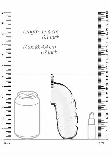 Model 17 - Chastity 14 cm - Cage with Silicone Urethal Sounding