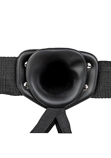 Hollow Strap-on without Balls 24,5 cm - svart