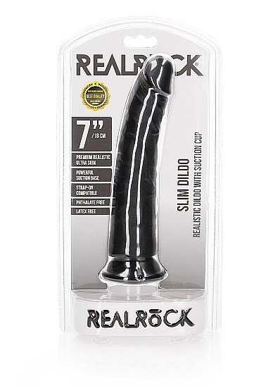 Realrock - Slim Realistic Dildo with Suction Cup - 7''/ 18 cm