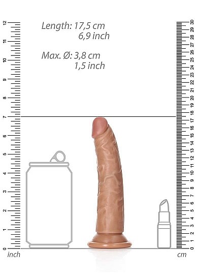Slim Realistic Dildo with Suction Cup 15,5 cm
