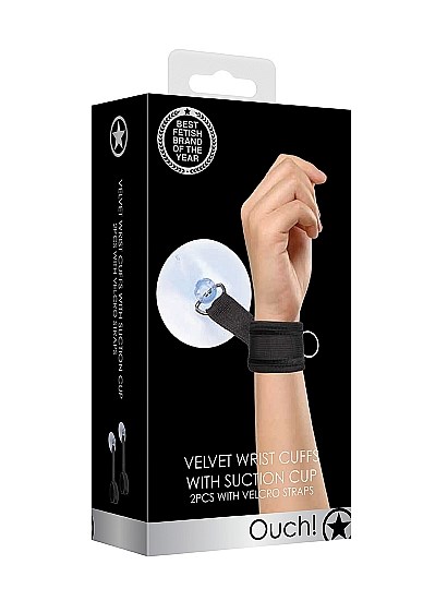 Velvet & Velcro Adjustable Handcuffs Suction Cup