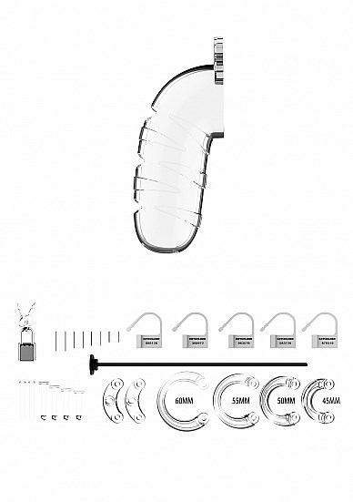 Model 17 - Chastity 14 cm - Cage with Silicone Urethal Sounding