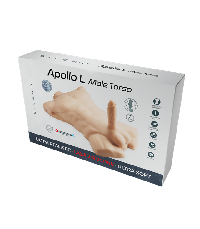 SILEXD TORSO APOLLO L FLESH + 17.7 CM DILDO