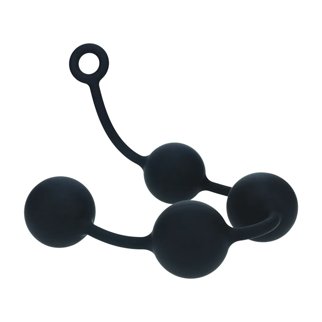 Silicone Round Anal Balls - XXL - 60mm - Black
