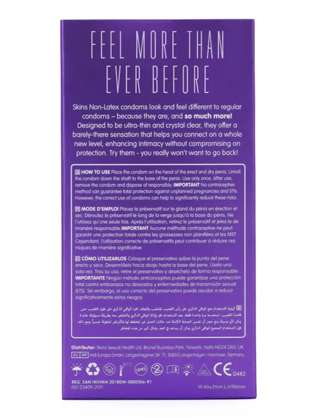 Skins Non-Latex XL Condoms 8-pack
