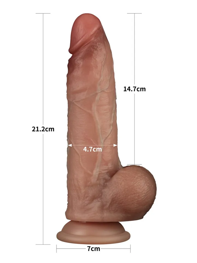 Sliding Skin Pro Dual Layer Silicone Dildo 21,2 cm