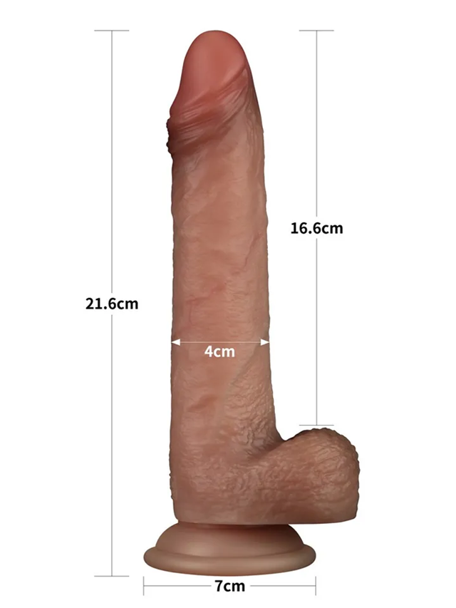 Sliding Skin Pro Dual Layer Silicone Dildo 21,6 cm