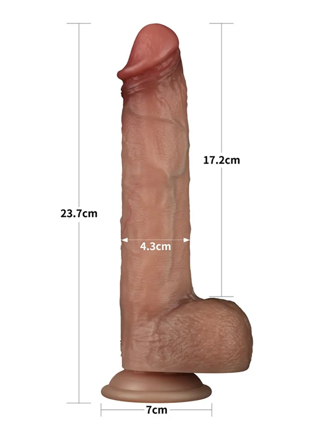 Sliding Skin Pro Dual Layer Silicone Dildo 23,7 cm