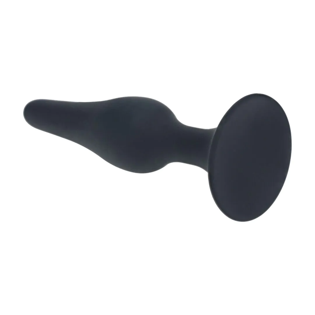 Slim Silicone Anal Plug - S - Black