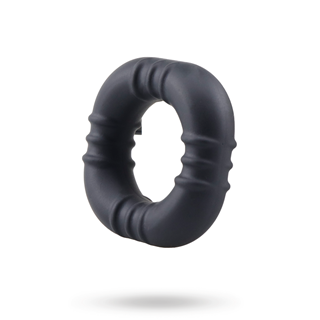 Square Fit Silicone Cock Ring Black