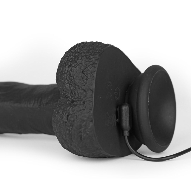 Super Soft Dildo With Warming Black 22 cm