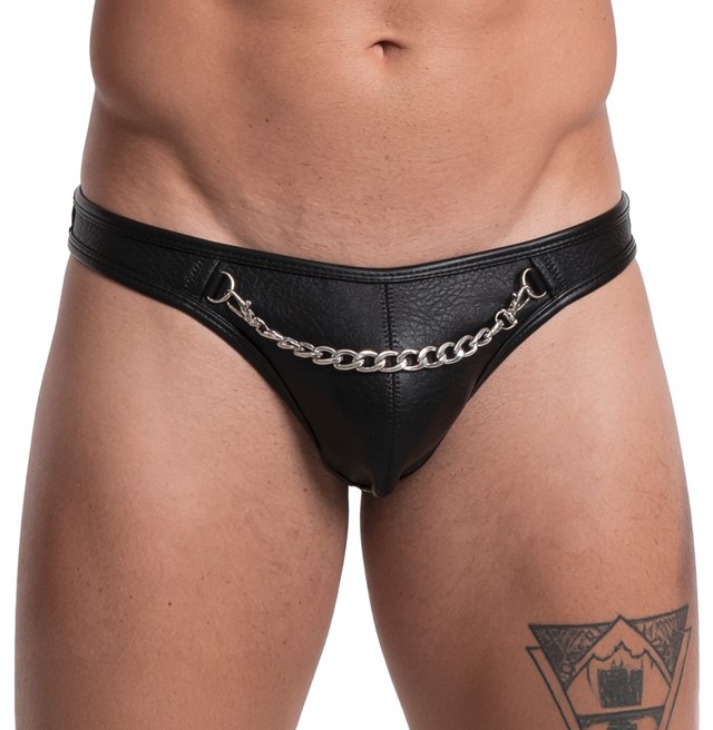 Mens Tight-fitting Thong Black