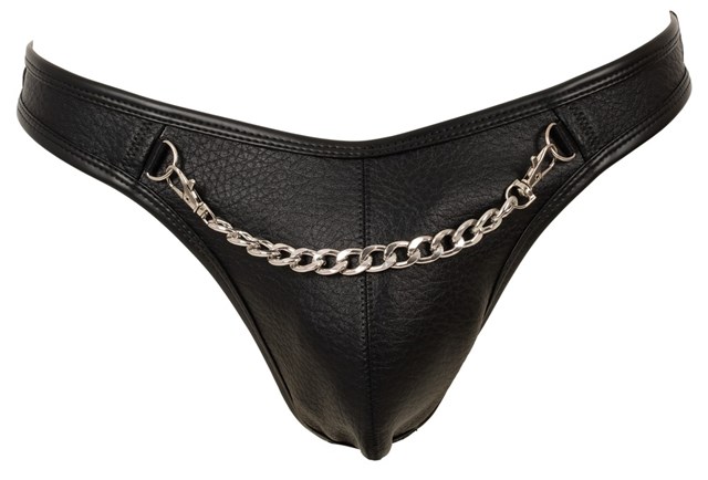 Mens Tight-fitting Thong Black