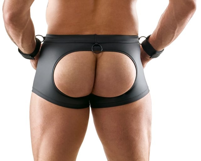 Open Back Pants With Handcuffs