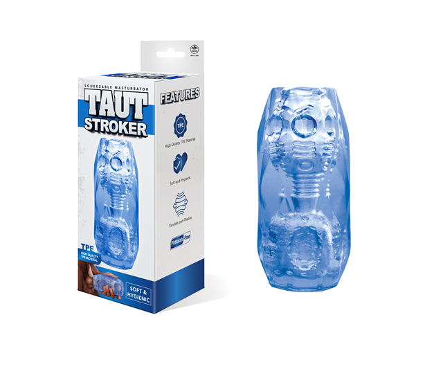 Taut Stroker Squeezable Masturbator - Blue