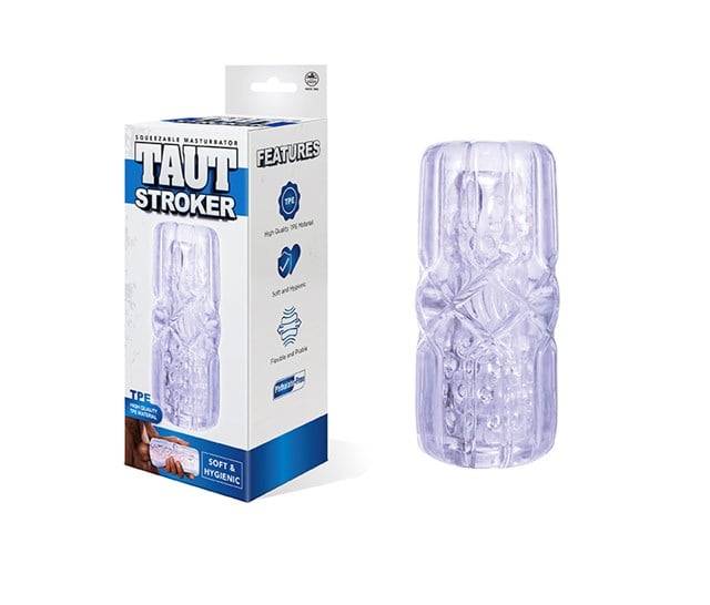 Taut Stroker Squeezable Masturbator - Clear