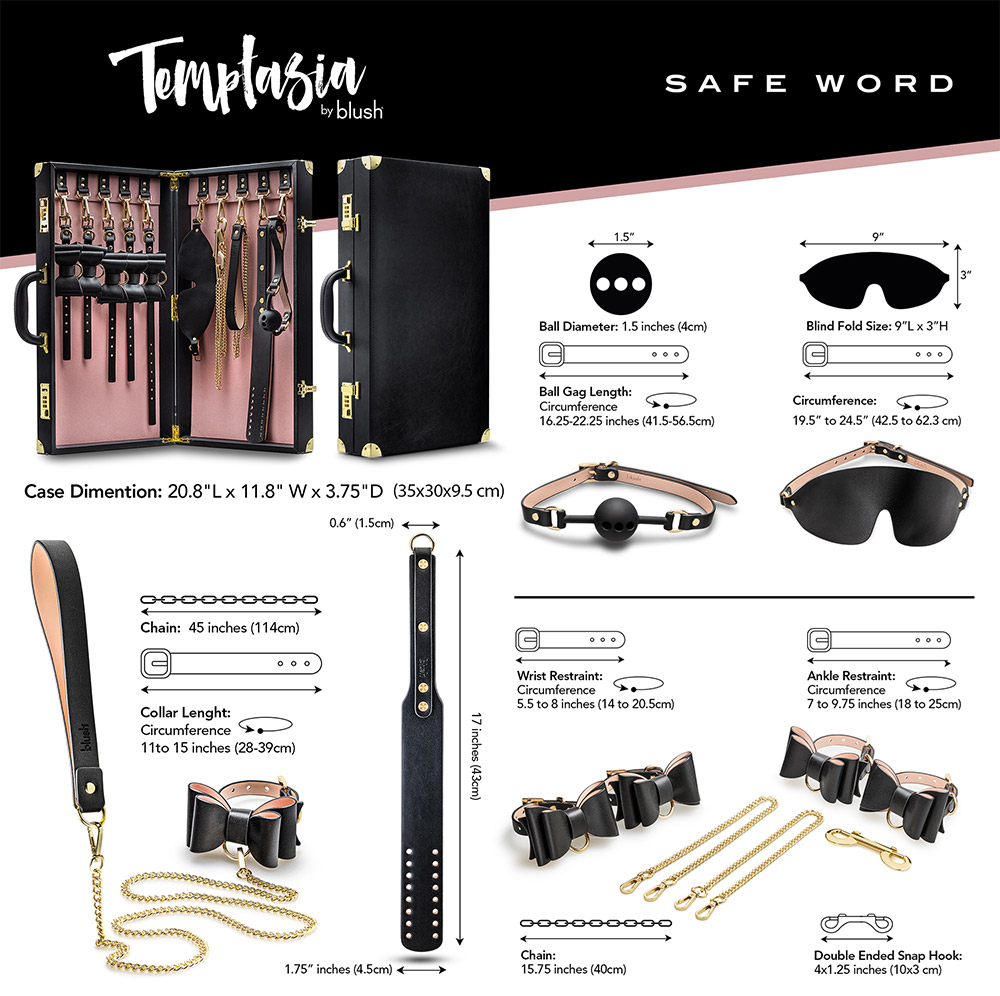 Temptasia Safe Word Bondage Kit With Suitcase | Handla diskret