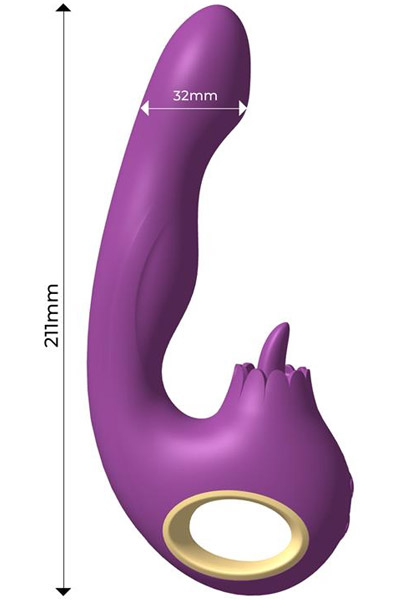 Toka Vibe, Swinging & Stimulating Licking Tongue