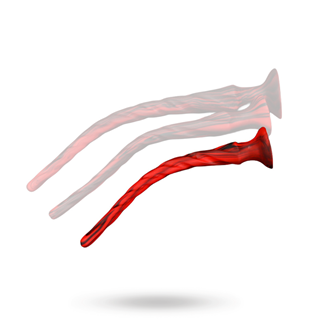 Torthy Dildo Black/red 40 Cm