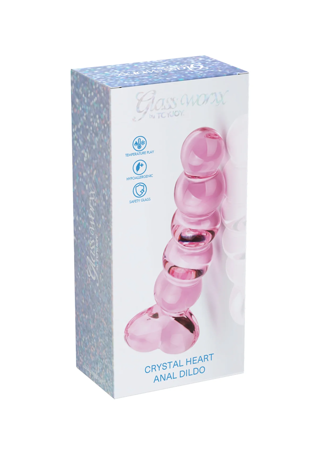 Glass Worxx Crystal Heart Anal Dildo